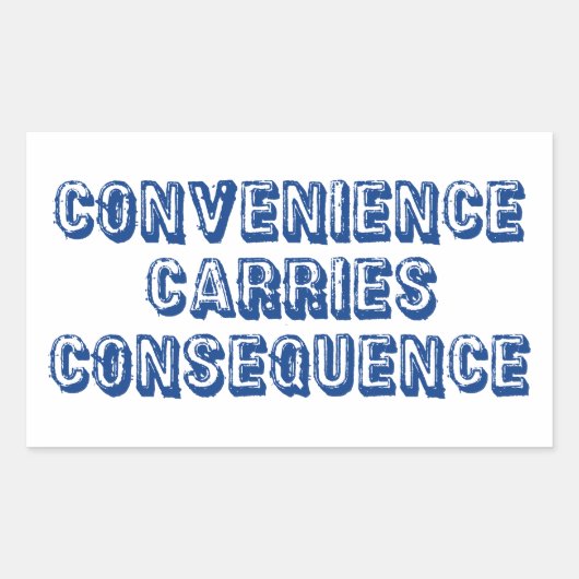 Conveniënte gevolgen rechthoekige sticker (Voorkant)