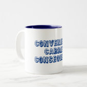 Conveniënte gevolgen tweekleurige koffiemok (Voorkant links)