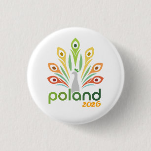 Conventiepen Warschau Polen 2026 Ronde Button 3,2 Cm