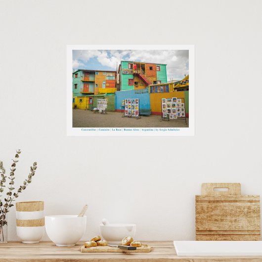 Conventillos in Caminito, Buenos Aires Poster (Keuken)