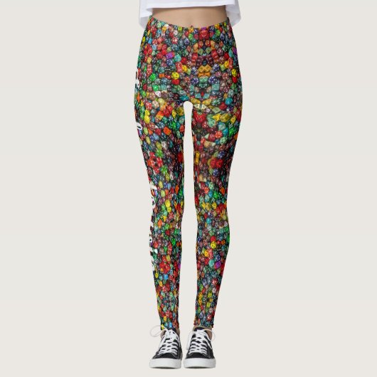 Convention Gaming Dice Comfortable "play to win" Leggings (Voorkant)