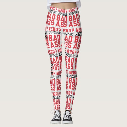 Convention Gaming Naam Nerd Sassy Broek Leggings (Voorkant)