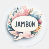 Conventionele ronde stickers (Jambon) (Voorkant)