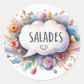 Conventionele ronde stickers (Salades) (Voorkant)