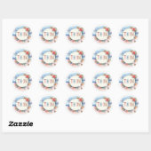Conventionele ronde stickers (tonijn) (Vel)