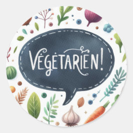 Conventionele ronde stickers (vegetarisch)
