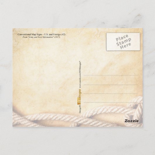 Conventionele signalen gebruikt op militaire kaart (Achterkant)