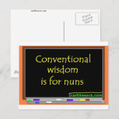 Conventionele wijsheid is voor nonnen briefkaart (Voorkant / Achterkant)