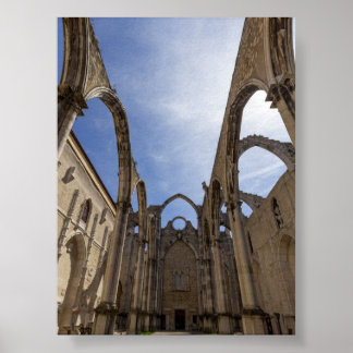 Convento do Carmo in Lisbon Poster