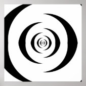 Converged Opposing Logarithmic Spirals var 2 Poster (Voorkant)