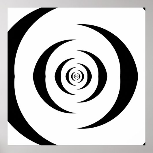 Converged Opposing Logarithmic Spirals var 2 Poster (Voorkant)