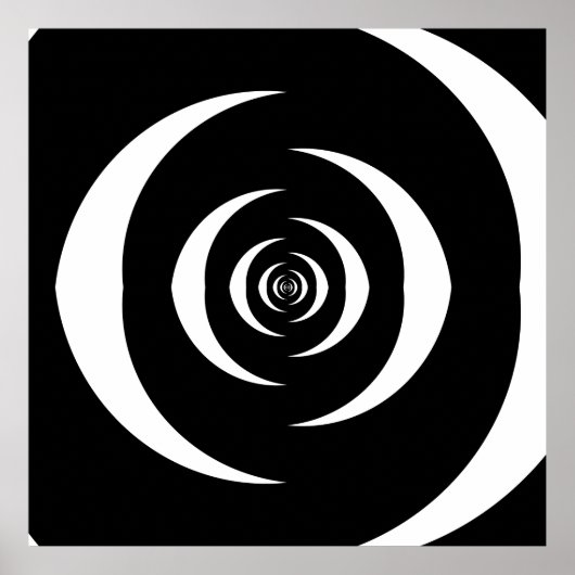 Converged Opposing Logarithmic Spirals Var 3 Poster (Voorkant)