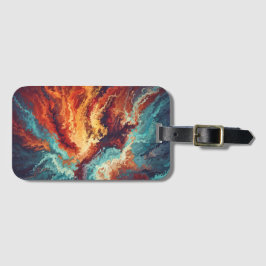 Convergence - Abstract Vibrant Art Bagagelabel