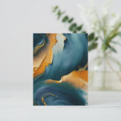 Convergence – Abstracte velden van beweging en gou Briefkaart (Staand voorkant)