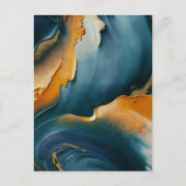 Convergence – Abstracte velden van beweging en gou Briefkaart (Voorkant)