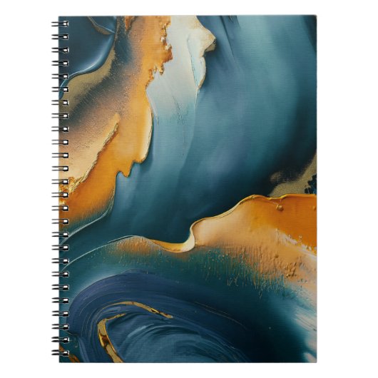 Convergence – Abstracte velden van beweging en gou Notitieboek (Voorkant)