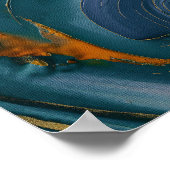 Convergence – Abstracte velden van beweging en gou Poster (Hoek)