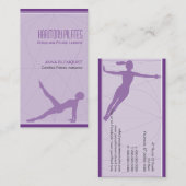 Convergent Lines Paarse Pilates Visitekaartje (Voorkant / Achterkant)