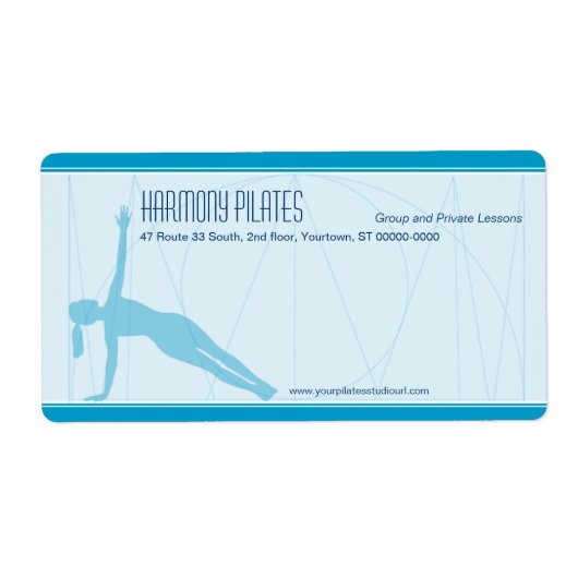 Convergent Lines Pilates Verzendlabel (Voorkant)