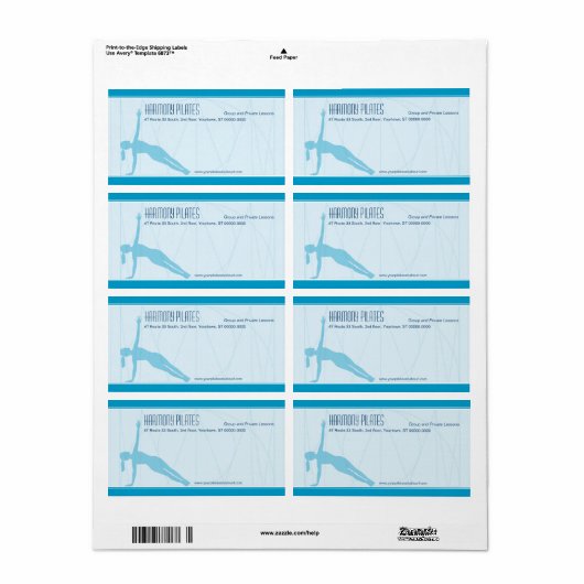 Convergent Lines Pilates Verzendlabel (Full Sheet)