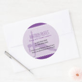 convergente lijnen Paarse pilates Ronde Sticker (Envelop)