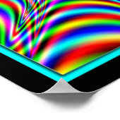 Convergentie van trillende kleuren poster (Hoek)