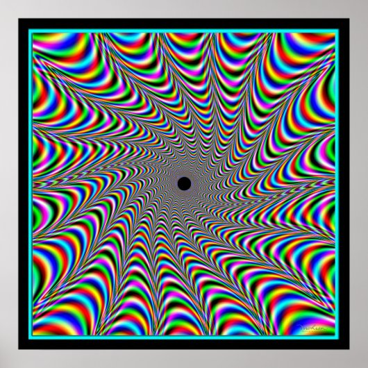 Convergentie van trillende kleuren poster (Voorkant)