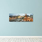 Convergerende Chicago-snelwegen panorama Canvas Afdruk (Insitu (Houten vloer))