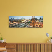 Convergerende Chicago-snelwegen panorama Canvas Afdruk (Insitu (Woonkamer))