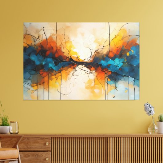 Convergerende Stromen Canvas Afdruk (Insitu (Woonkamer))