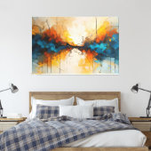 Convergerende Stromen Canvas Afdruk (Insitu (Slaapkamer))