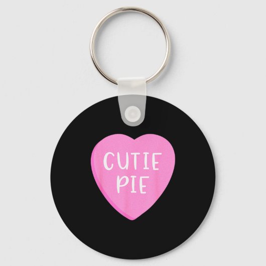 Conversatie Snoep Hart Cutie Pie Valentijnsdag Sleutelhanger (Voorkant)