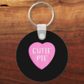Conversatie Snoep Hart Cutie Pie Valentijnsdag Sleutelhanger (Voorkant)