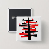 Conversatiestructuur Vierkante Button 5,1 Cm (Voorkant /achterkant)