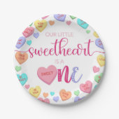 Conversation Hearts 1st Birthday Paper Bord (Voorkant)