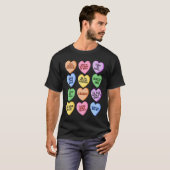 Conversation Hearts Groovy Valentines Day Cute Tea T-shirt (Voorkant volledig)