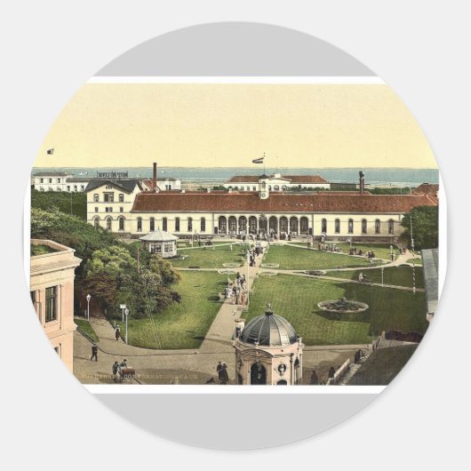 Conversation House, Norderney, Duitsland klassieke Ronde Sticker (Voorkant)