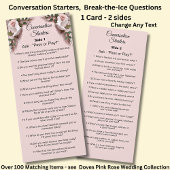 Conversation Starters - Break The Ice Questions  Menu