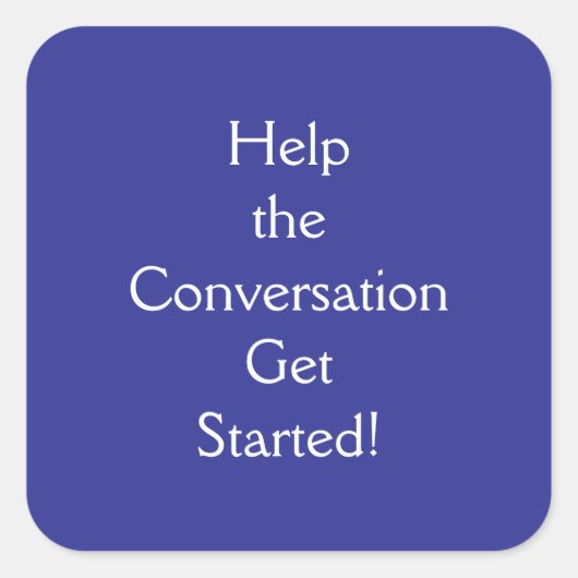 Conversation Vierkante Sticker (Voorkant)