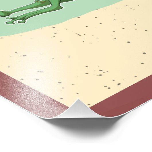 Conversationele kikker foto afdruk (Hoek)