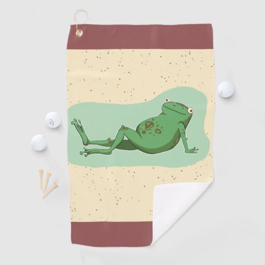 Conversationele kikker golfhanddoek (Insitu)