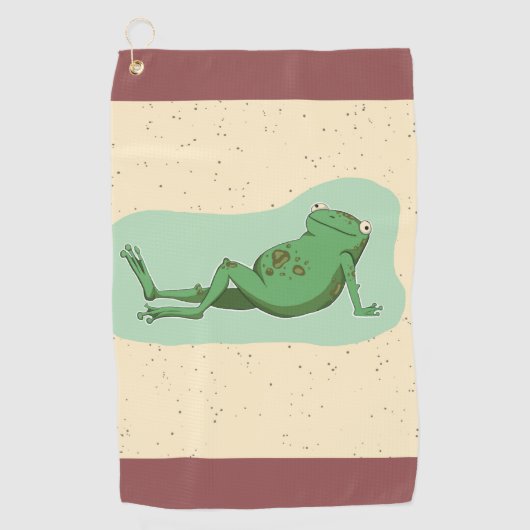 Conversationele kikker golfhanddoek (Voorkant)