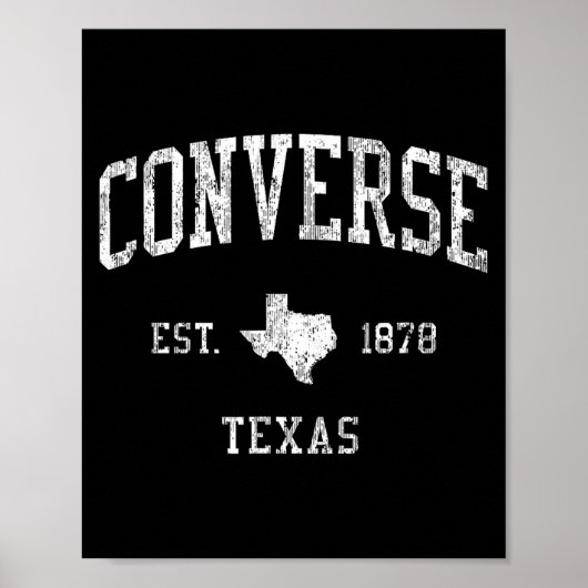 Converse Tx J01 Vintage Athletic Srts Design  Poster (Voorkant)