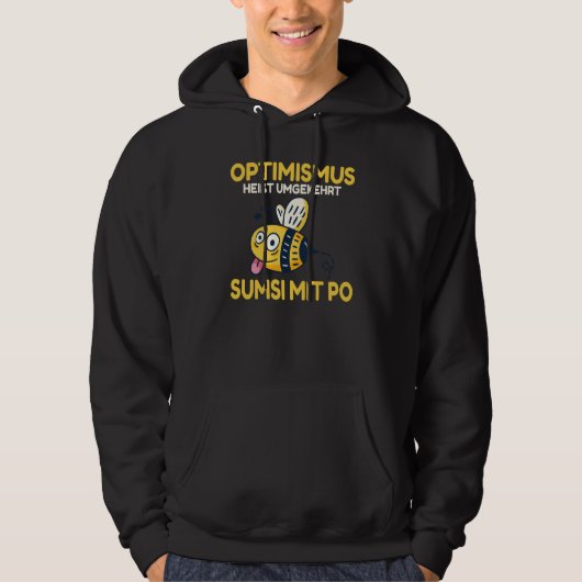 Conversely backprint optimism means Sumsi with Po  Hoodie (Voorkant)