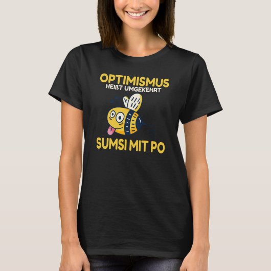 Conversely backprint optimism means Sumsi with Po  T-shirt (Voorkant)