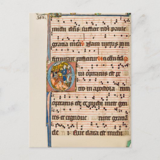 Conversie van de heilige Paulus Middeleeuws Handsc Briefkaart (Voorkant)