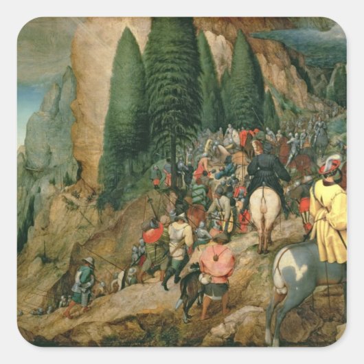 Conversie van St. Paul, 1567 Vierkante Sticker (Voorkant)