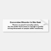 Conversiestoornis Bumpersticker (Voorkant)