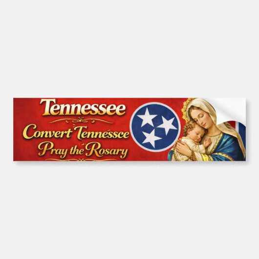 Convert Tennessee Pray the Rosary Bumpersticker (Voorkant)