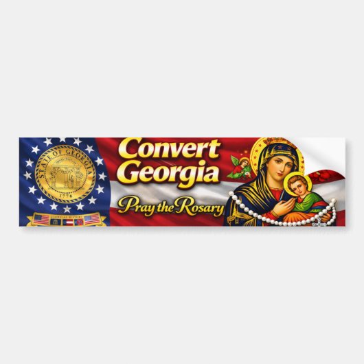 Converteer Georgia bumpersticker (Voorkant)